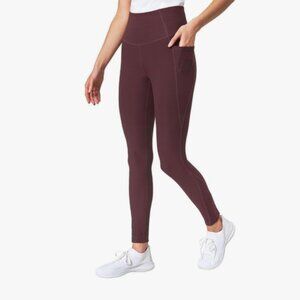 Mondetta Womens Small Yoga Leggings with Pockets - Port Royal Red